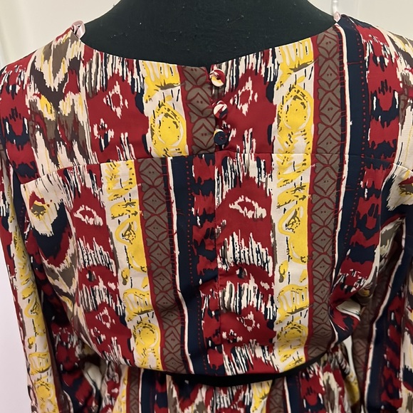 Forever21 Boho 3/4 Sleeve Maxi Dress Size Large - Picture 9 of 13